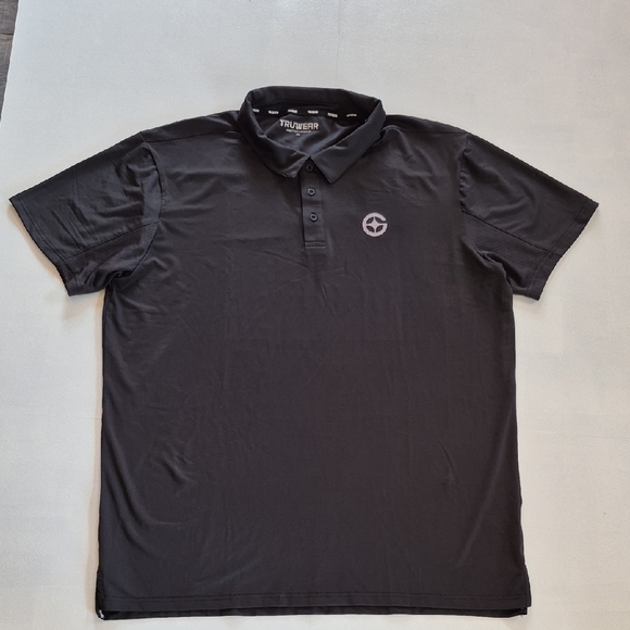 Black Performance Polo Shirt Athletic Design - Picture 1 of 7